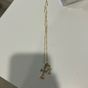 Double cross necklace